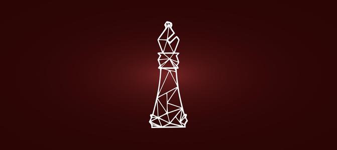 Decorative mural, chess, bishop