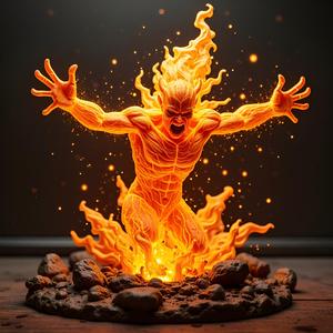 fire Elemental - 28-32mm Fantasy Miniature