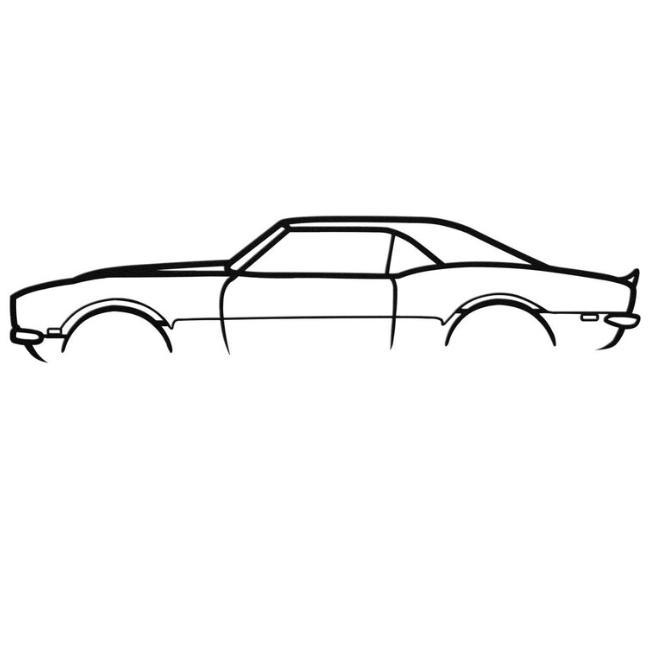 Chevrolet Camaro 1968 Silhouette Wall art