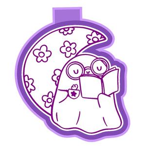 freshie ghost bookish groovy flowers moon stl