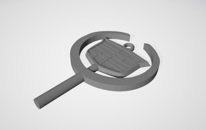 Cadillac logo on the car / keychain