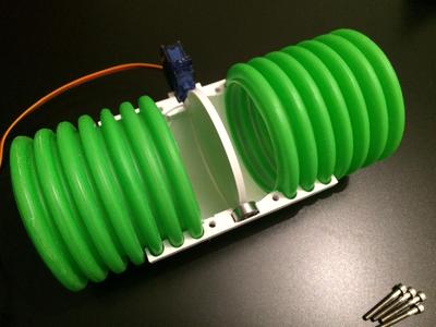 Air duct damper valve 75mm with servo