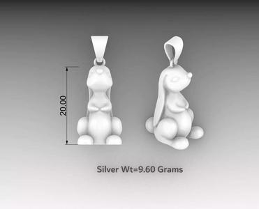 Winter Bunny Pendant