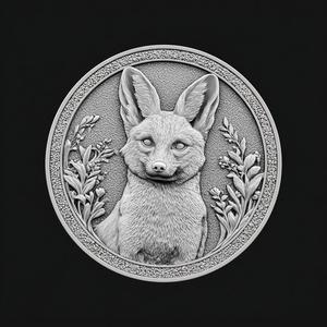 Fox Portrait Relief Medallion Sculpture