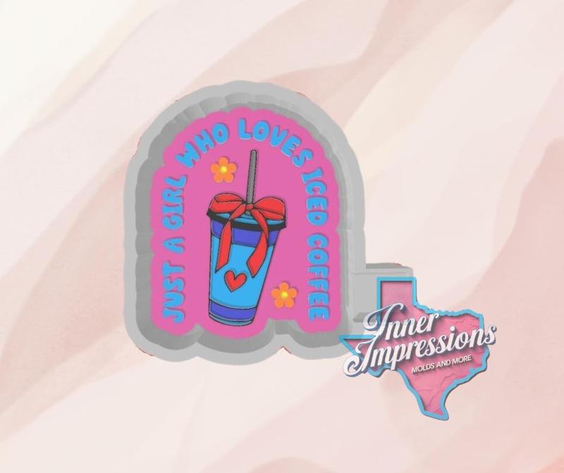 Girl Who Loves Iced Coffee Freshie MOold