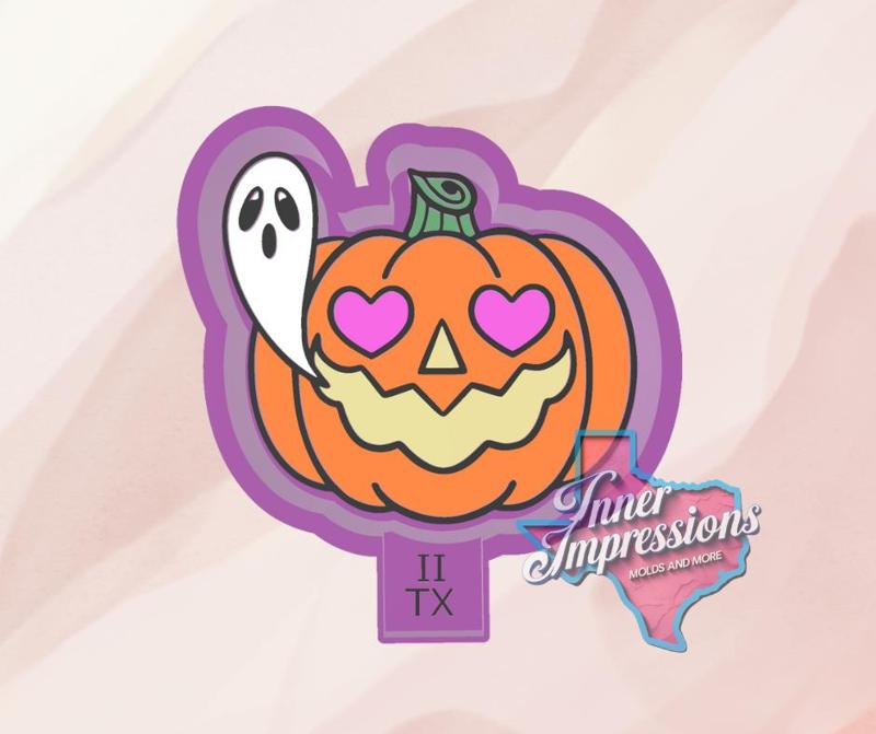 Heart Eyes Jack-O-Lantern Freshie Mold