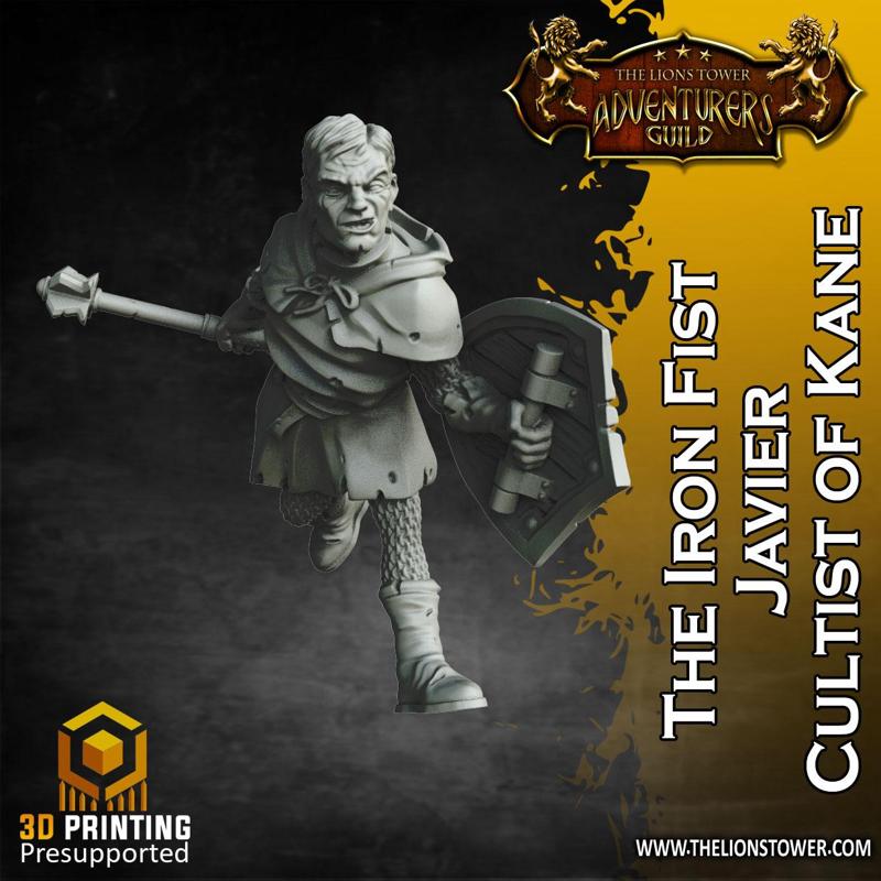 The Iron Fist, Javier - Cultist of Kane (32mm scale, Pre-supported miniature)