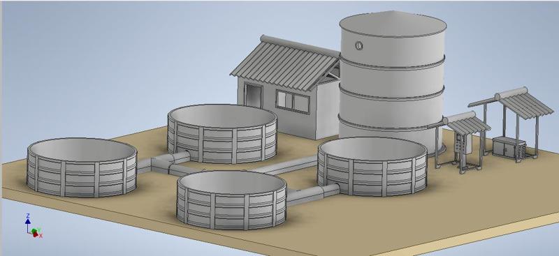fish farming model (fish farm)