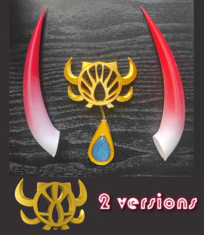 Shuten Douji Cosplay Horns and jewellery