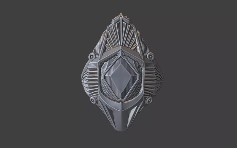 futuristic tribal geometric ring