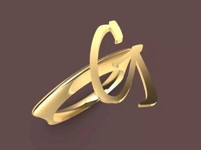 g alphabet ring stl verified