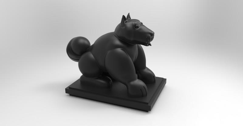 botero dog sculpture