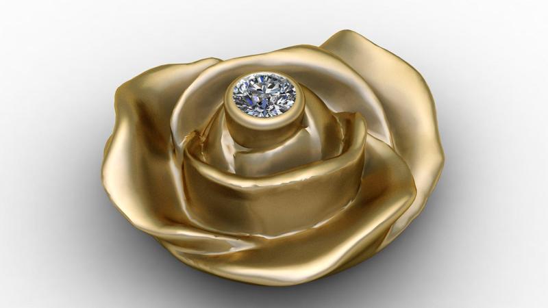 ROSE FLOWER SHAPE PENDANT 3D PRINTABLE MODEL