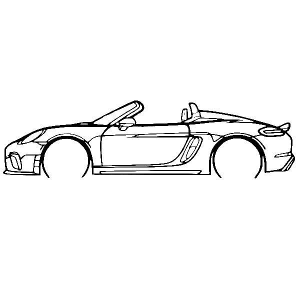 Porsche 718 Cayman Spyder Silhouette Wall art