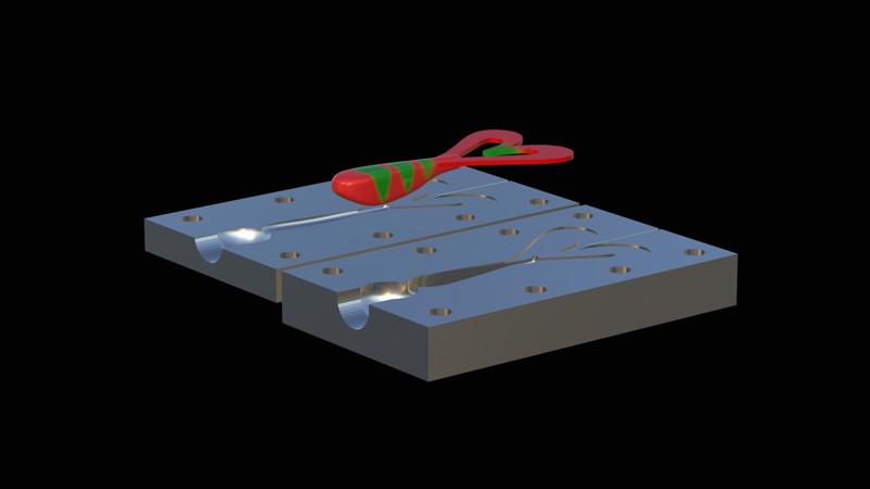 AM BAIT FISH 7 CM DOUBLE TWISTER MODEL / FORM FOR PREDATOR FISHING