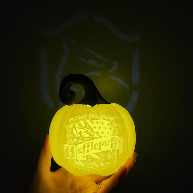 Harry Potter Hufflepuff Hogwarts House Lithophane Projector Pumpkin