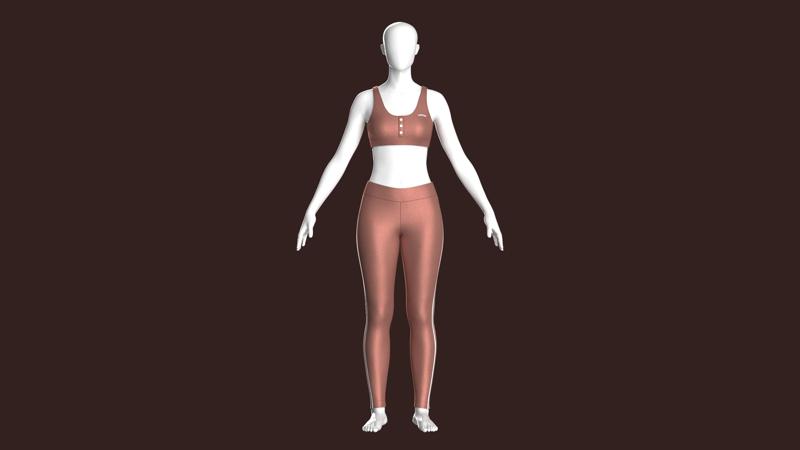 Girls Bralette With Leggings V3  | Marvelous / Clo3d / obj / fbx