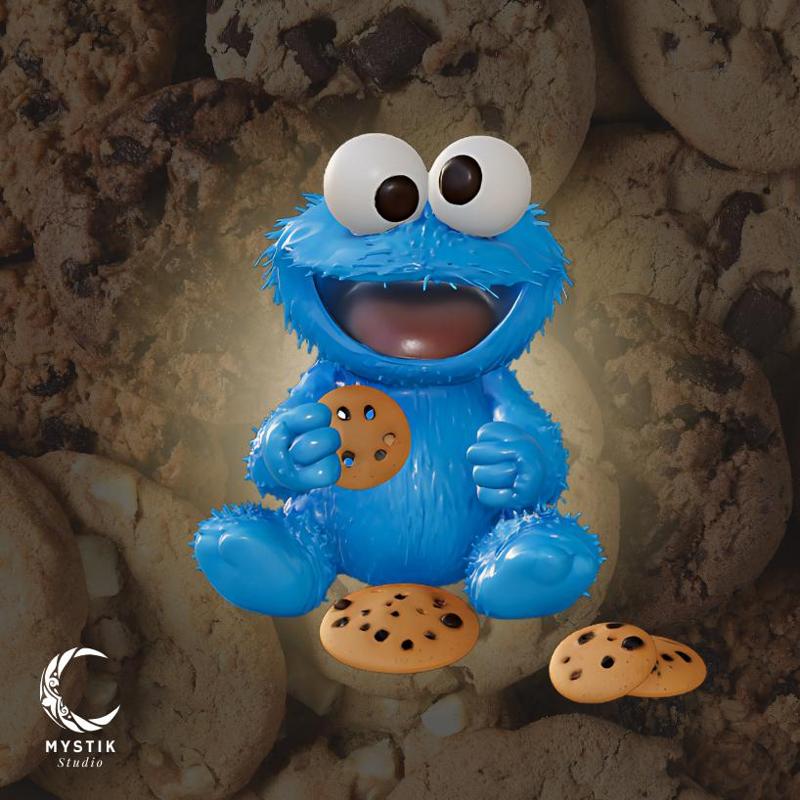Cookie Eating Monster - A delightful chibi figure full of tenderness!