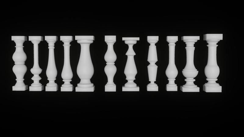 High-Quality 3D Balustrade Models for Download - Enhance Your Designs