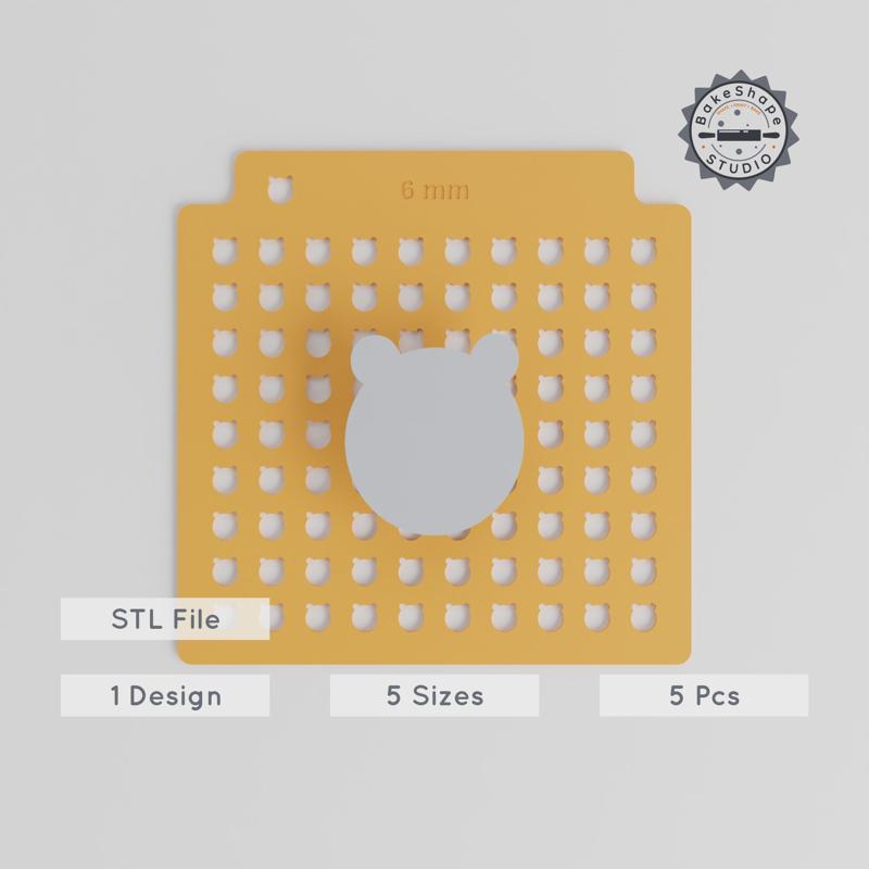 Bear Stencil Bundle, 5 Sizes, Compatible with Sprinkles & More