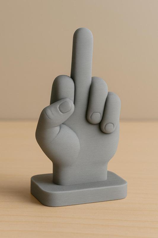Minimalist Middle Finger – Bold 3D Printed Statement Hand