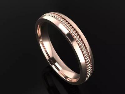 Rope Twist Wedding band Fashion Ring Size9