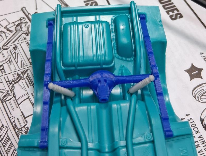 AMT 1957 Chevy Bel Air Rear End Replacement With Shocks Scale Model Parts