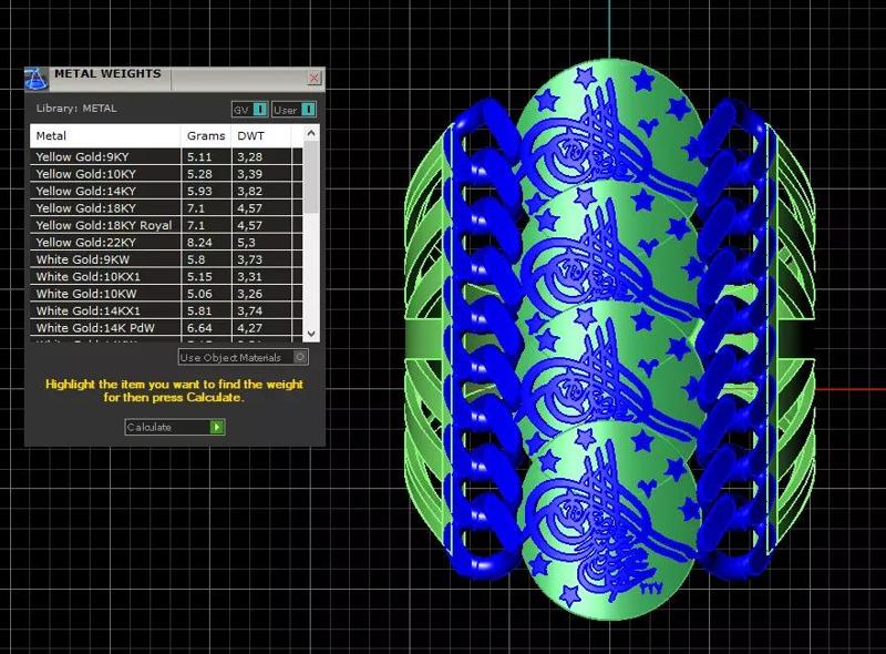 gold turkish lira gurme ring