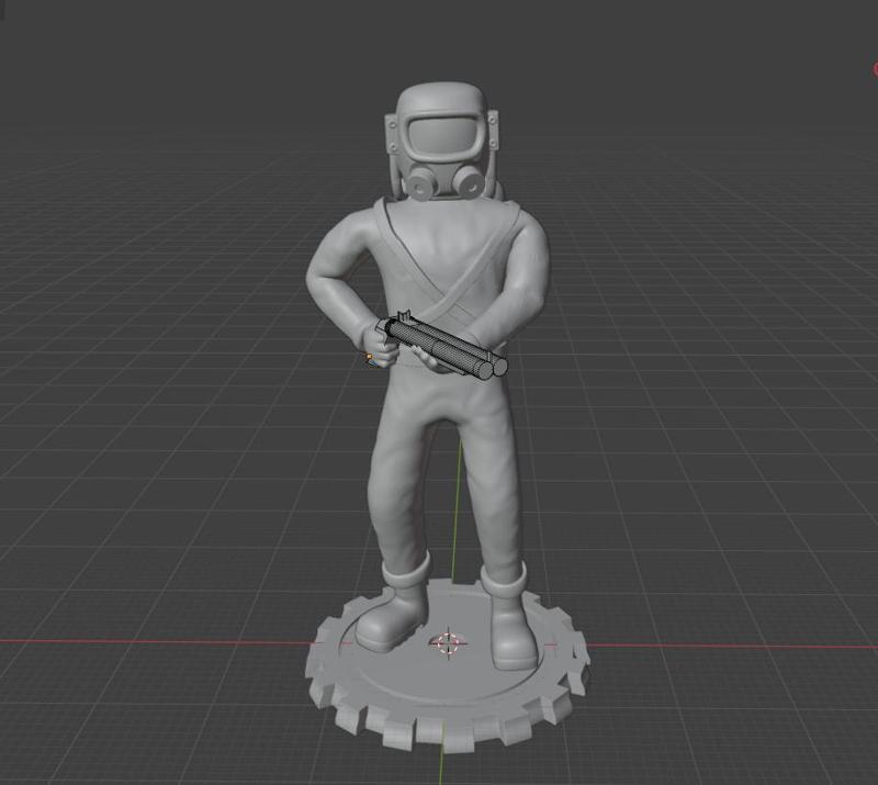 Lethal company - shotgun employee figure