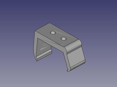 Gadget mounting platform base for DELL U2412 monitor - 1 unit width