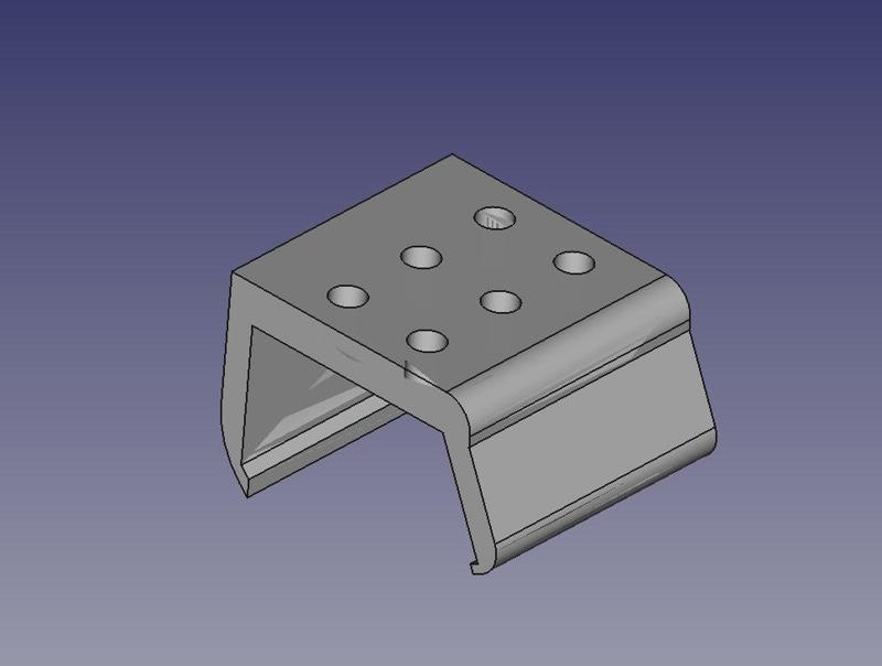 Gadget mounting platform base for DELL U2412 monitor - 2 unit width