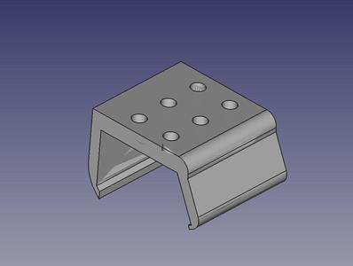 Gadget mounting platform base for DELL U2412 monitor - 2 unit width