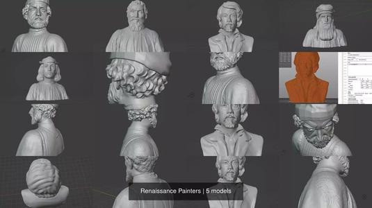 Renaissance Painters 3D Model Collection