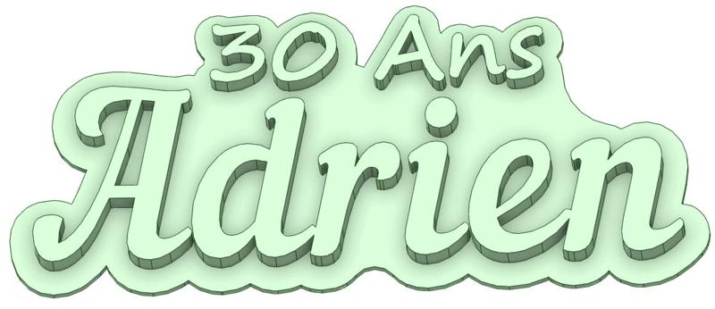 30 Ans Adrien cookie cutter