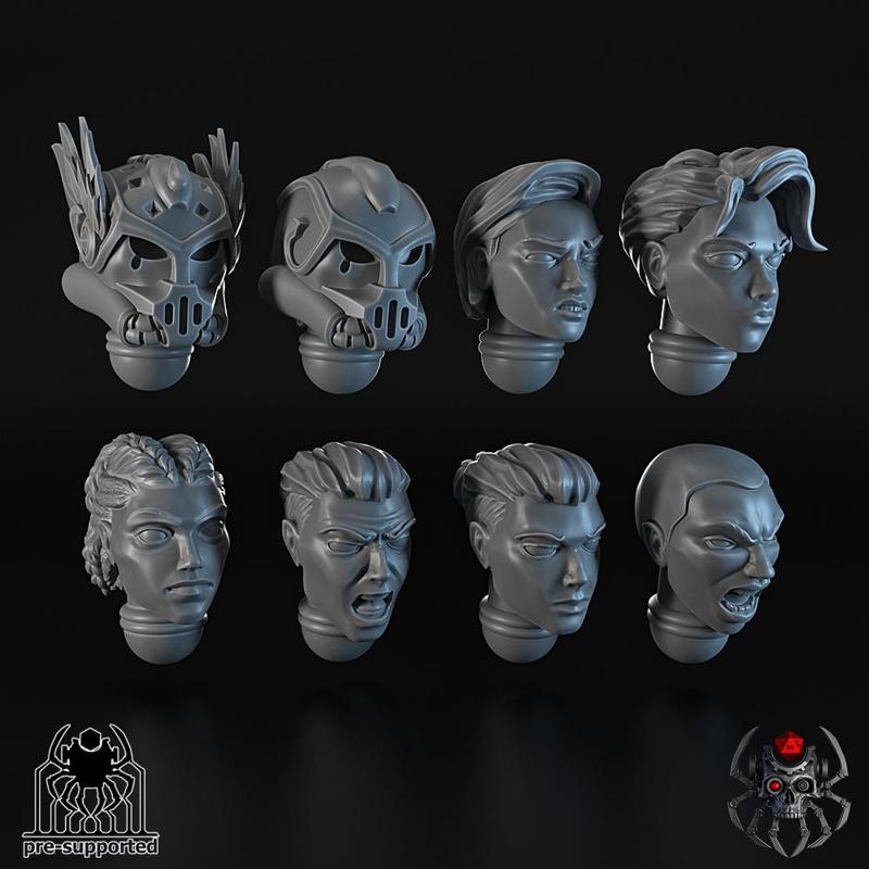 Widows of Retribution Head Bits Set#1 (x8 units)