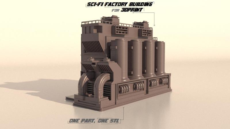 SCI-FI FACTORY BUILDING