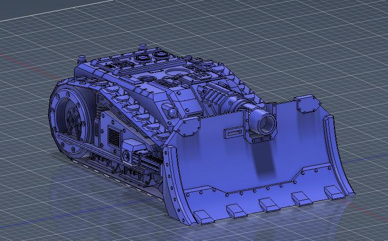 Space marine siege tank (FDM friendly) Vindictive rhinoceros