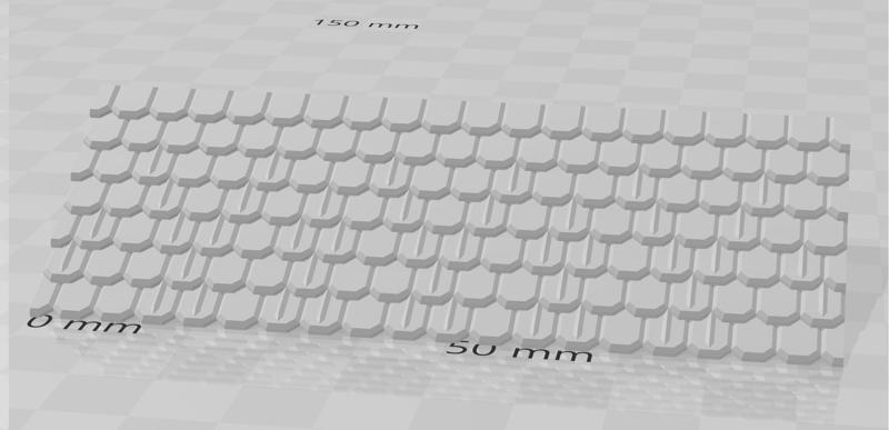 Roof tiles for model making and tabletop (28mm) - 3D print template