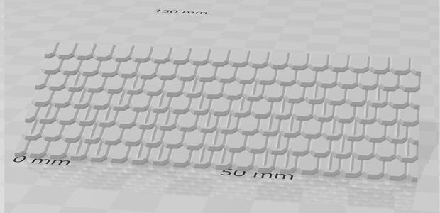 Roof tiles for model making and tabletop (28mm) - 3D print template