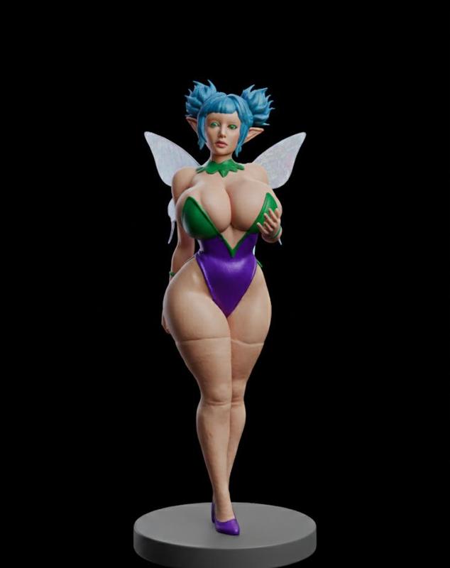 Sexy fairy girl with big breasts 3D model for printing-sexy fairy girl with big breasts 3D model for printing