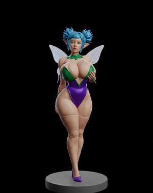 Sexy fairy girl with big breasts 3D model for printing-sexy fairy girl with big breasts 3D model for printing