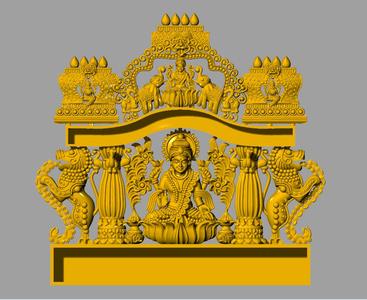 Lakshmi Pendant with Kundan Work