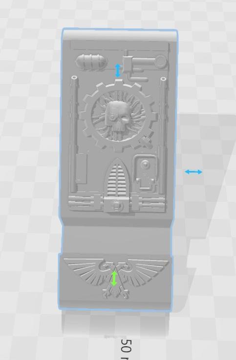 Far Future Space Smart Phone Holder with Skull and Cogwheel