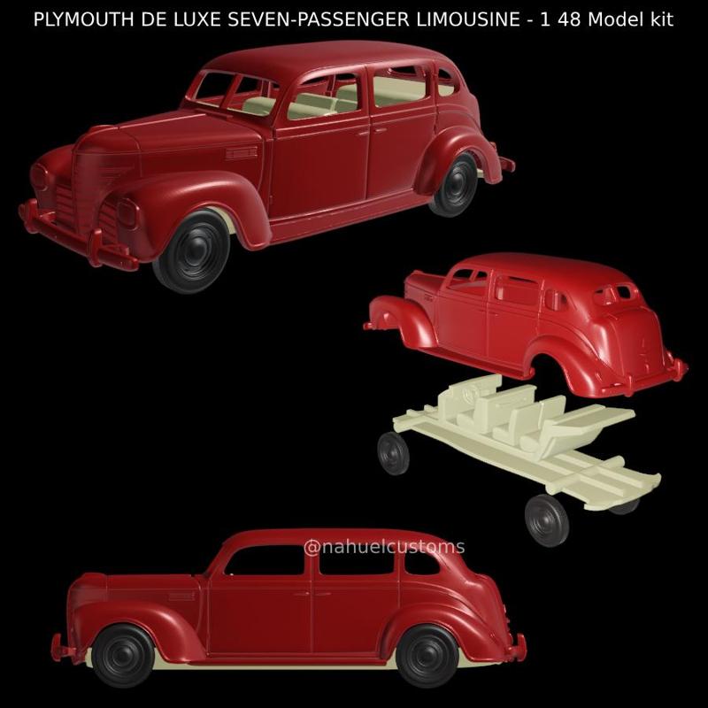 1939 PLYMOUTH DE LUXE SEVEN-PASSENGER LIMOUSINE - 1 48 Model kit