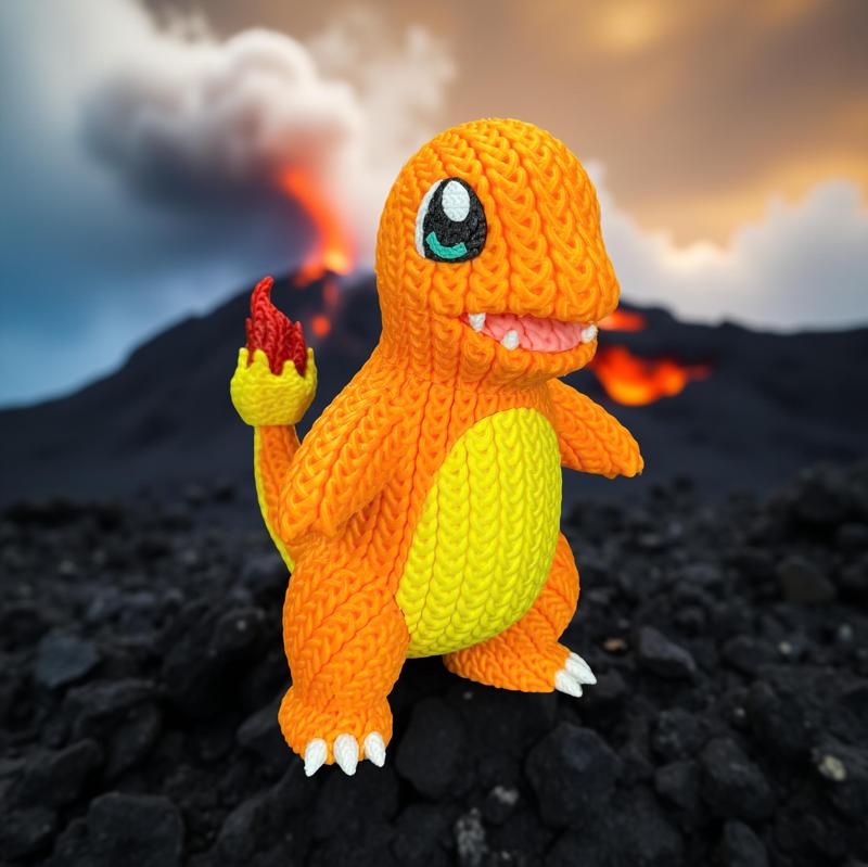 Charmander - Knitted - Crochet - Multipart