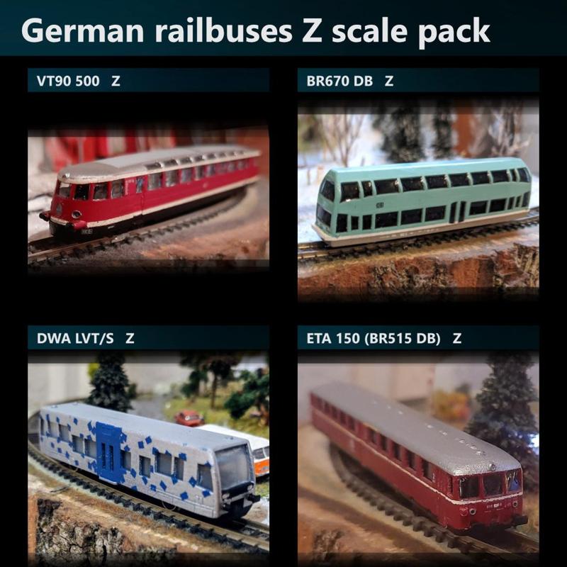 German railbuses Z scale pack