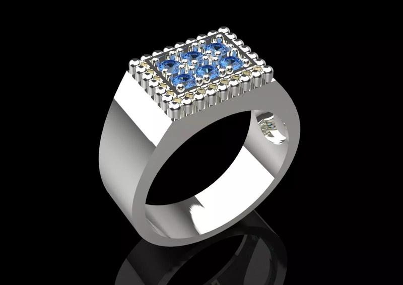 Modern Design Man Engagement STL Ring Model mr0251