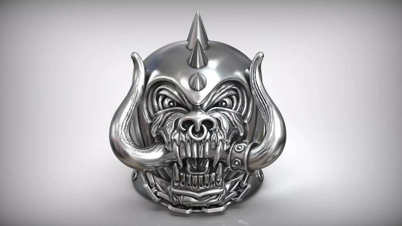 Motorhead Warpig Skull Metal Band Ring