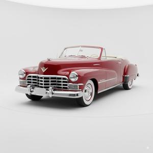 1948 Classic American Luxury Car: Cadillac Series 62 Convertible - Vintage Automobile 3D Print Model
