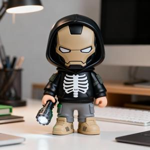 3D Printable Iron Man Skeleton Hoodie Figure